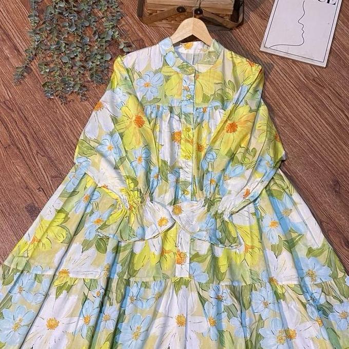 Diskont Haura Gamis Rayon Premium | Gamis Lengan Balon Muslim Dress