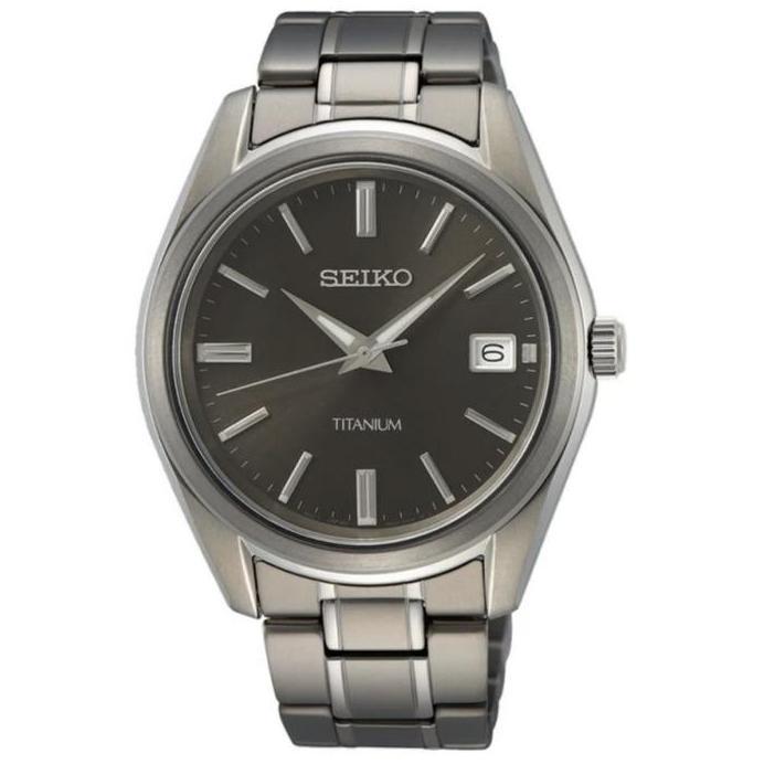 Ready Seiko Pria SUR375P1 Quartz Titanium Sapphire Grey Dial SUR375