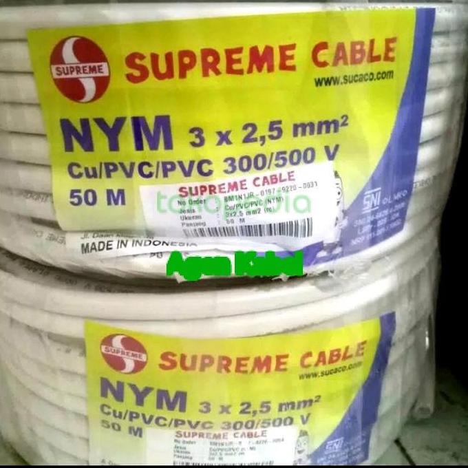 Kabel Listrik Nym 3X2.5 Supreme 50Meter