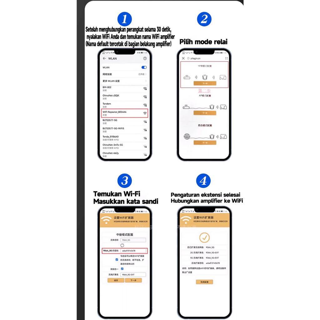 Wifi Repeater Wireless 6 Antena Wifi Extender Wifi Amplifier Mini Repeater 300Mbps Pemancar Nirkabel