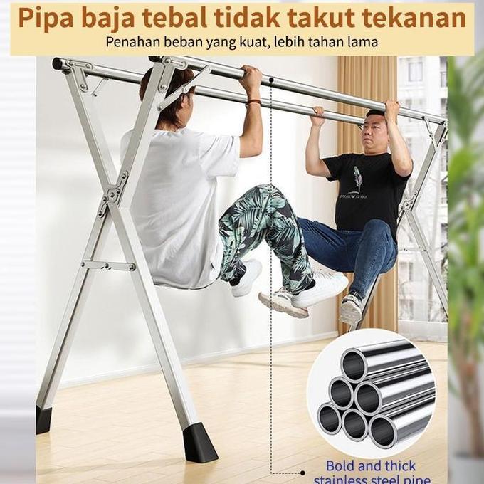 FYP JEMURAN BAJU STAINLESS STEEL/JEMURAN/JEMURAN BAJU LIPAT STAINLESS STEEL PORTABLE ''