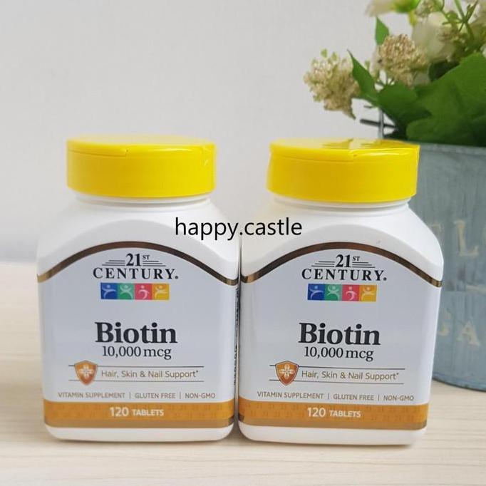 BEBAS ONGKIR - 21st 21 st Century Biotin plus Calcium 10000 mcg Hair Vitamin Original