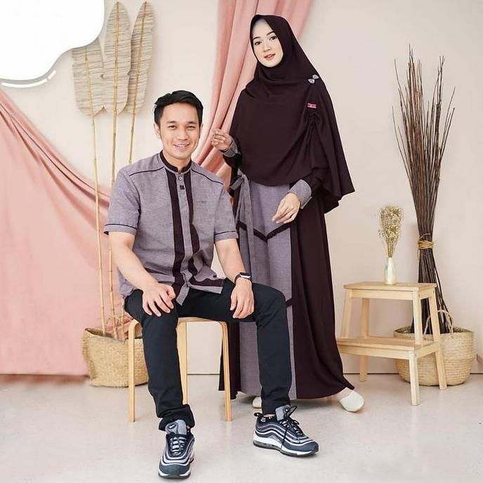 Arsya Couple Baju Gamis Pasangan Cp Syarii Edisi Lebaran