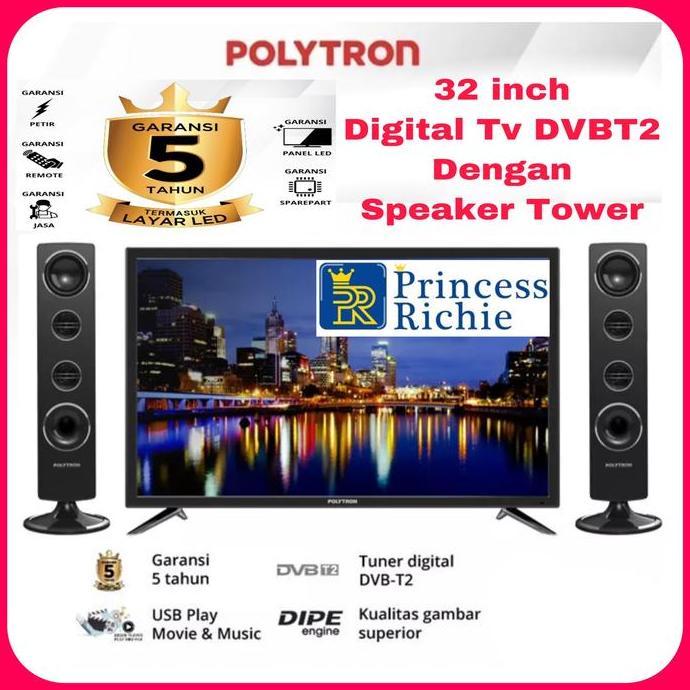 (DS) Polytron led tv 32 inch Digital tv 32TS1503 plus speaker