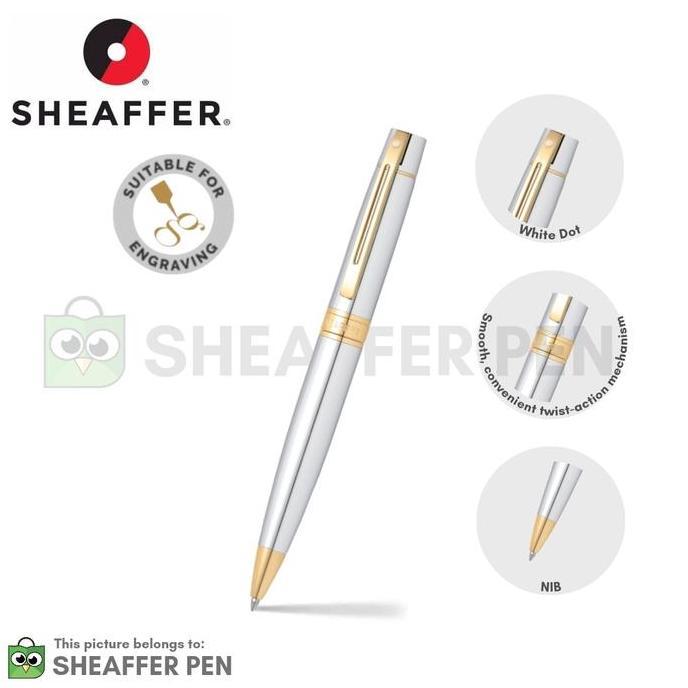 TERLARIS - Sheaffer SGC 300 Chrome Gold Plate Ballpoint