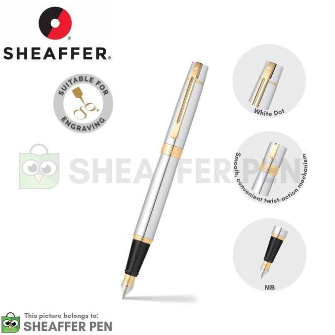 TERLARIS - Sheaffer SGC 300 Chrome Gold Plate Fountain Pen