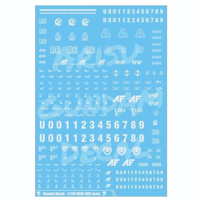 Water Slide Decal Gundam Jesta HG HGUC 1/144 Jesta Cannon