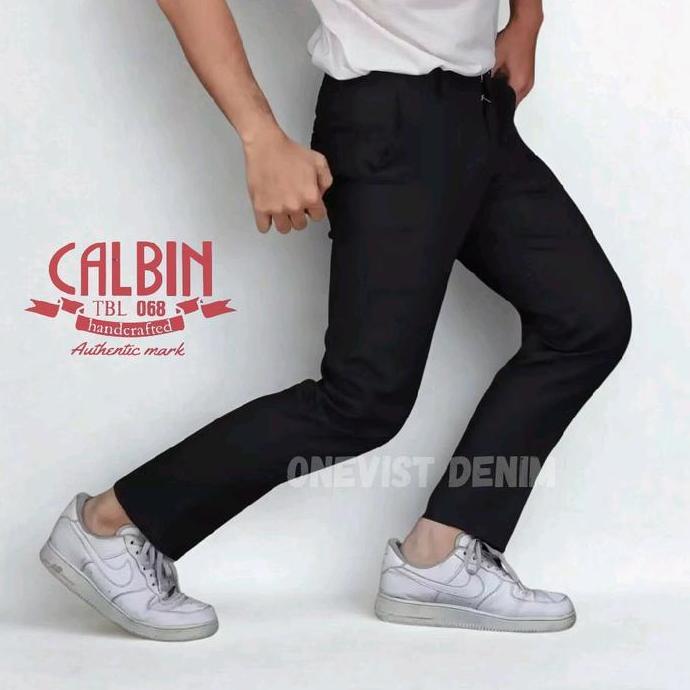 Gratong Calbin Celana Slimfit, Celana Kerja, Celana Kantor, Celana Formal Pria Panjang 102 Cm Size 2