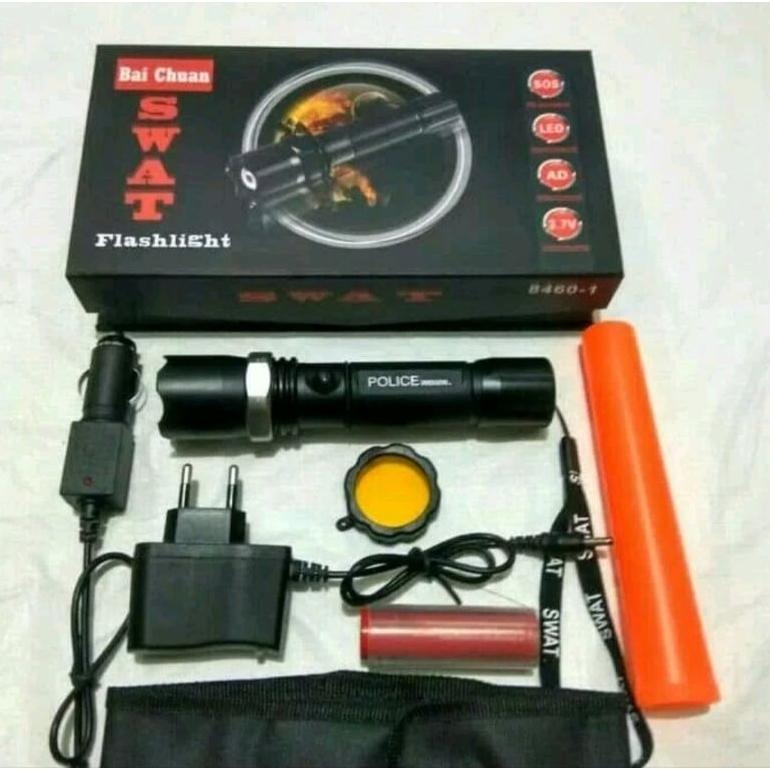 (original)Senter police swat 99000w Led charger 10000lumen