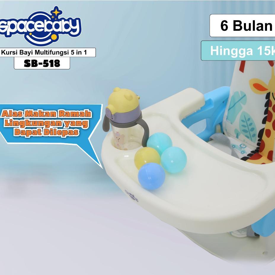 Kursi Makan Bayi/Booster Seat Space Baby Sb-518 - Sugar Baby Bebe Smart Tempat Duduk Makan Bayi