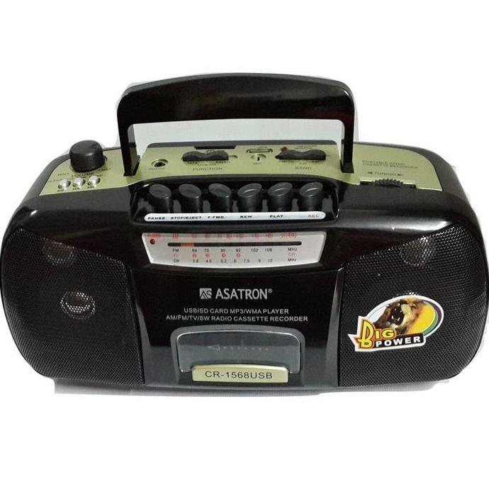 Allthebest- Radio Asatron Kaset AM FM CR-1568 USB FLASHDISK SD CARD
