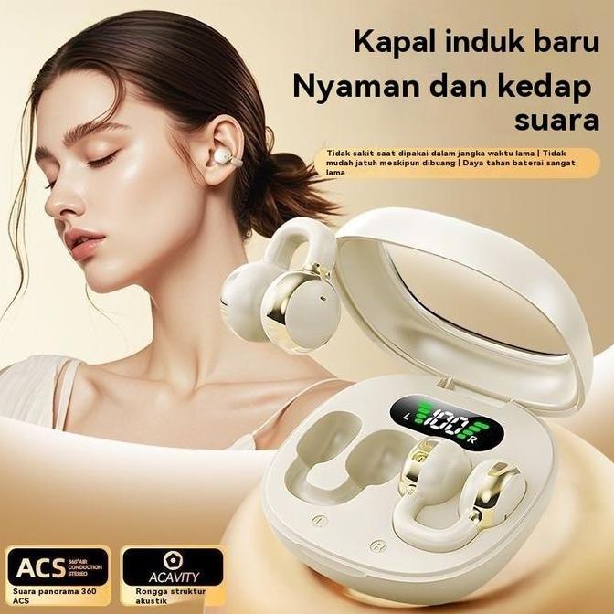 XDOLIMANSITI - ACS OWS WIRELESS EAR CLIP EARBUDS HEADSET BLUETOOTH PENGISIAN EARPHONE HEADPHONE KOND