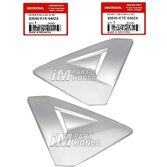 83540-KYE-940ZA 83545-KYE-940ZA COVER BOX TUTUP ACCU AKI KANAN KIRI MEGAPRO FI SILVER