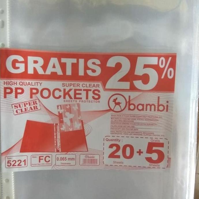 PP Pocket Bambi F4 murah