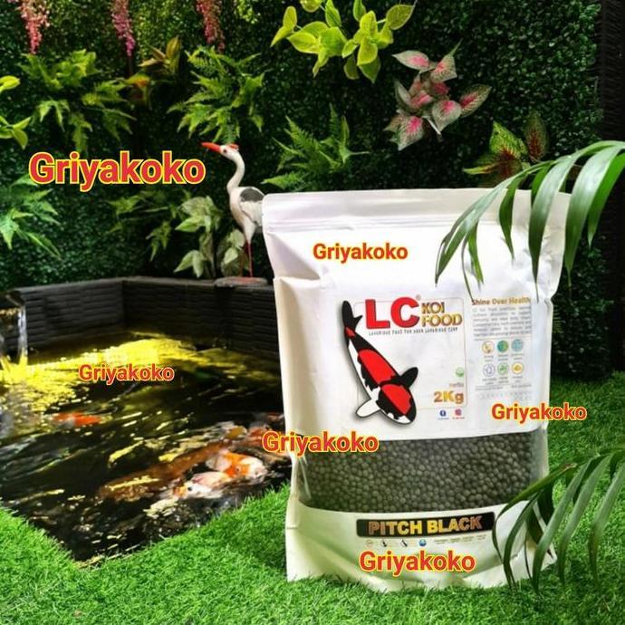 GriyaKoko LC Koi Food Pitch Black 2kg/LC Pakan Ikan Koi Pitch Black