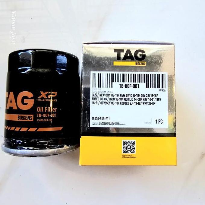 REGAVA BIRKENS FILTER OLI HONDA COCOK UNTUK JAZZ CITY CRV WRV MOBILIO BRV HRV FREED BRIO