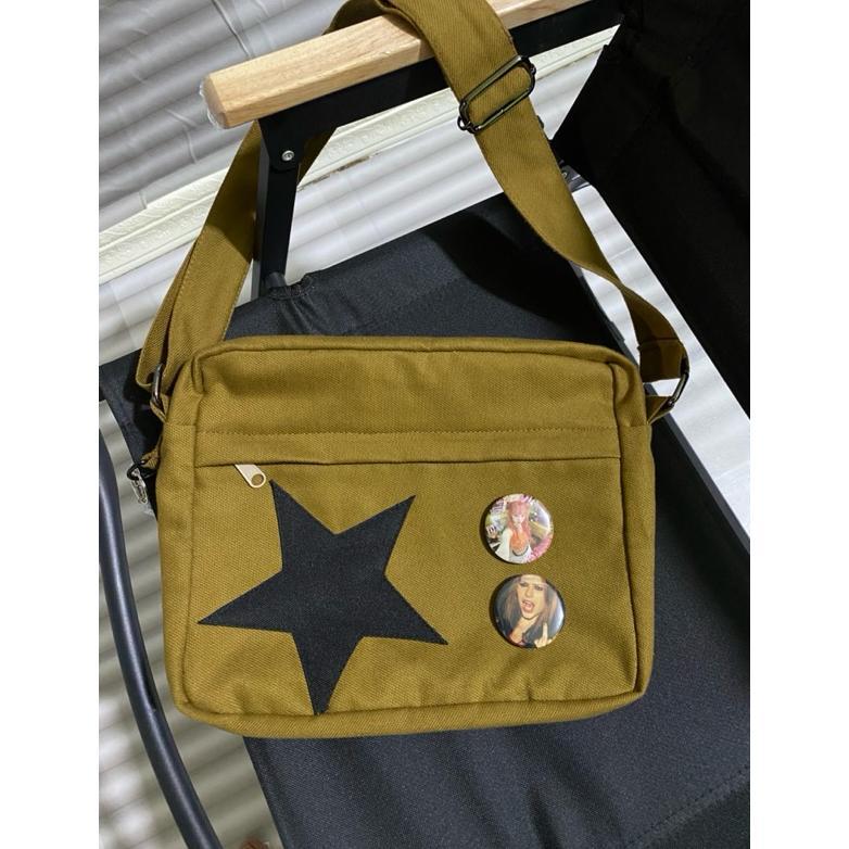 sale STARS MESSENGER y2k /TAS KANVAS MINI MESENGGER Y2K / sling bag fairycore aesthetic