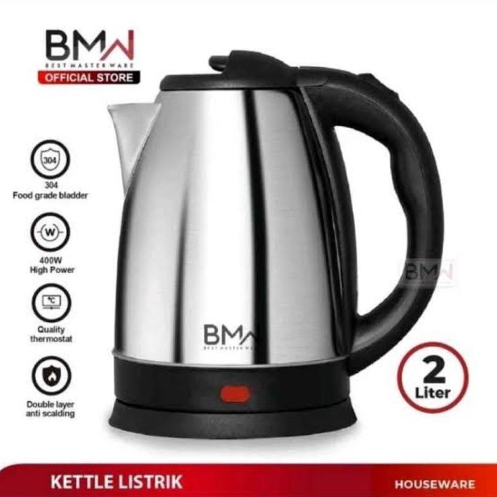 HOT DEALS Teko Listrik BMW Stainless Steel 2 Liter Teko Listrik BMW Otomatis SUS 304 2Liter