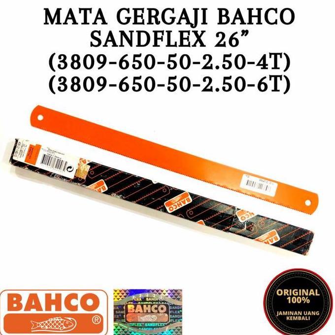 MATA GERGAJI MESIN SANDFLEX 26" 4Tpi 6Tpi ORI 100% HOLOGRAM SILVER