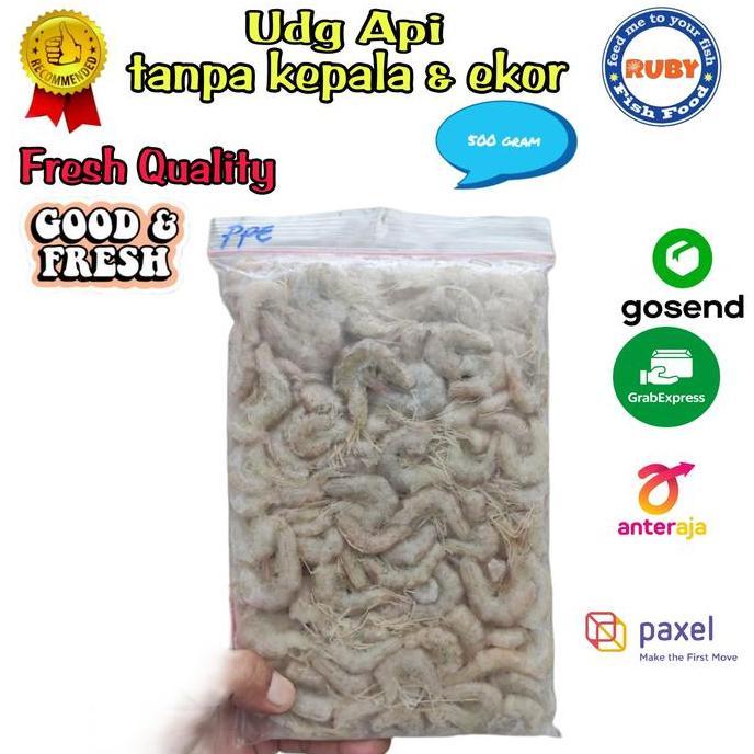 UDANG API BESAR TANPA KEPALA DAN EKOR / UDANG API BERSIH / UDANG BEKU