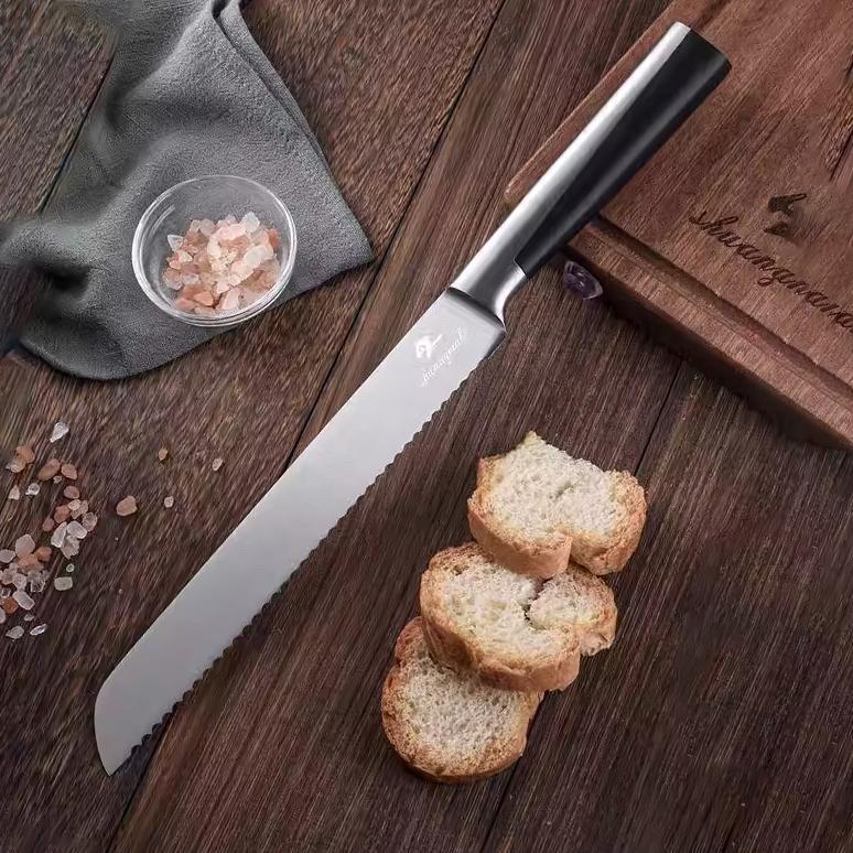 PROMO MATOUGUI Set Pisau Dapur 7 Pcs Pisau Roti Pisau Daging Pisau Tulang Pisau Buah Stainless Steel