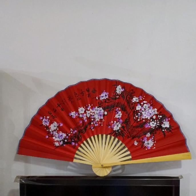 kipas imlek  / pajangan kipas imlek medium / kipas imlek besar / hiasan kipas medium TA