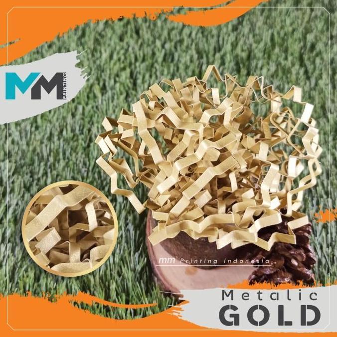 [Premium]Kertas cacah/kertas serut/Shredded paper/Gift box filler-Gold