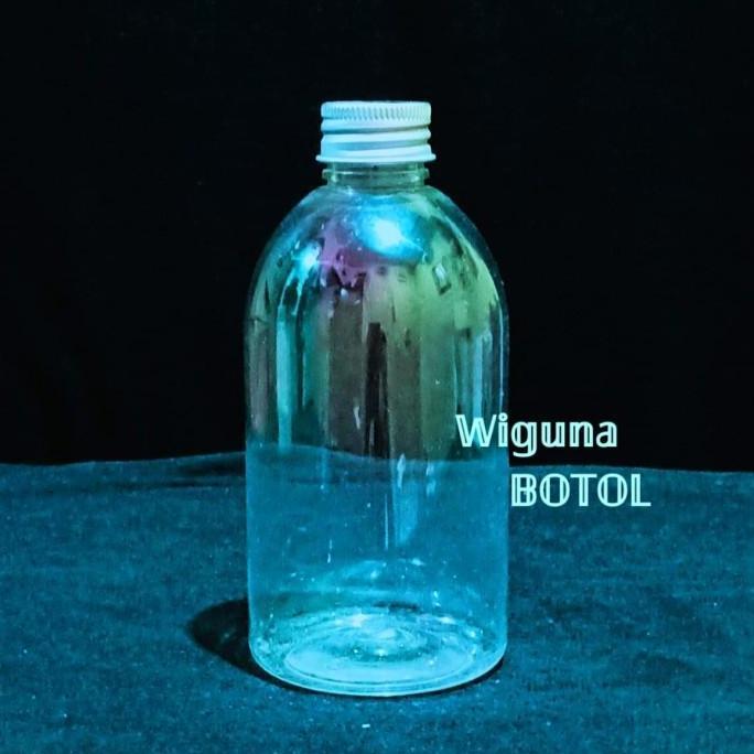 Botol Cantik 250 ML Clear / Botol 250ml Oval Tutup Uril Almunium