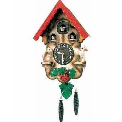 NEW Jam Dinding Cuckoo Rhythm 4MJ418 Original Kikuk Kukuk Wooden Case