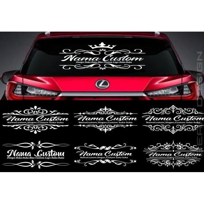 Stiker Cutting Kaca Mobil, Stiker Custom, kaca belakang