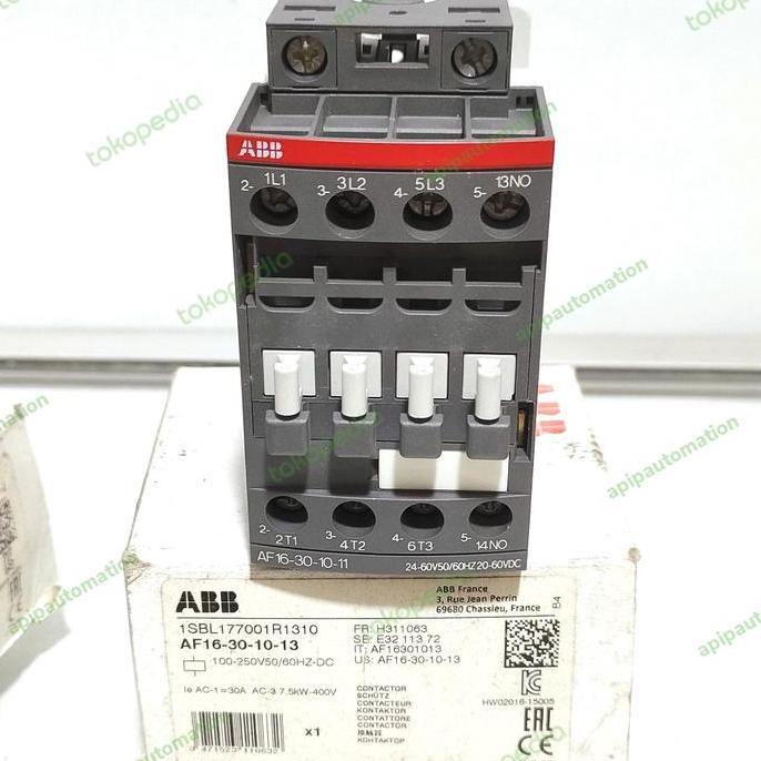 Diskon (1) KONTAKTOR ABB AF16-30-10-13 100-250V 50/60Hz-DC 1SBL177001R1310 apipe32 Ayo Order