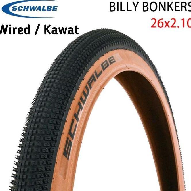 Tire Schwalbe Billy Bonkers 26 X 210 Tanwall Wired Kawat Bla Brown Ban Luar 26 X 2.10 Schwalbe Billy