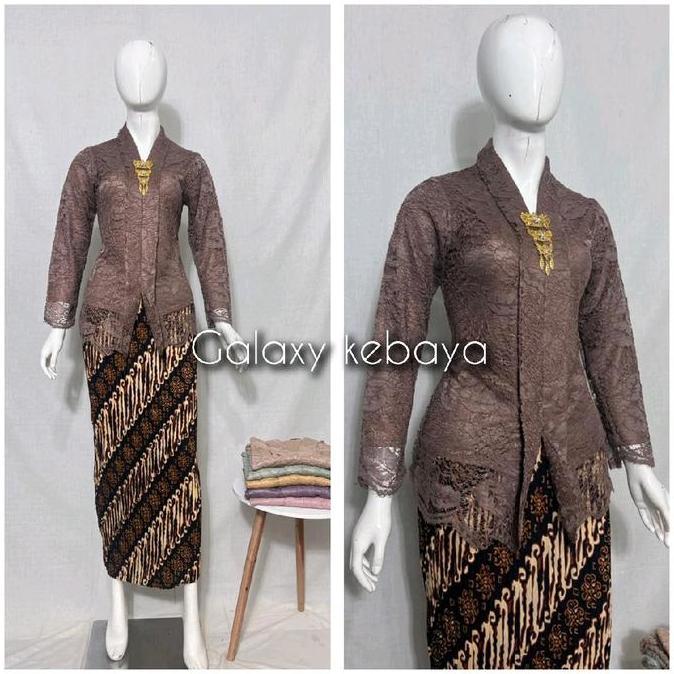 KEBAYA KARTINI PENDEK/ Kebaya Brokat /Kebaya Slimfit/Kebaya Wisuda Baju Dress Kondangan Atasan Mewah