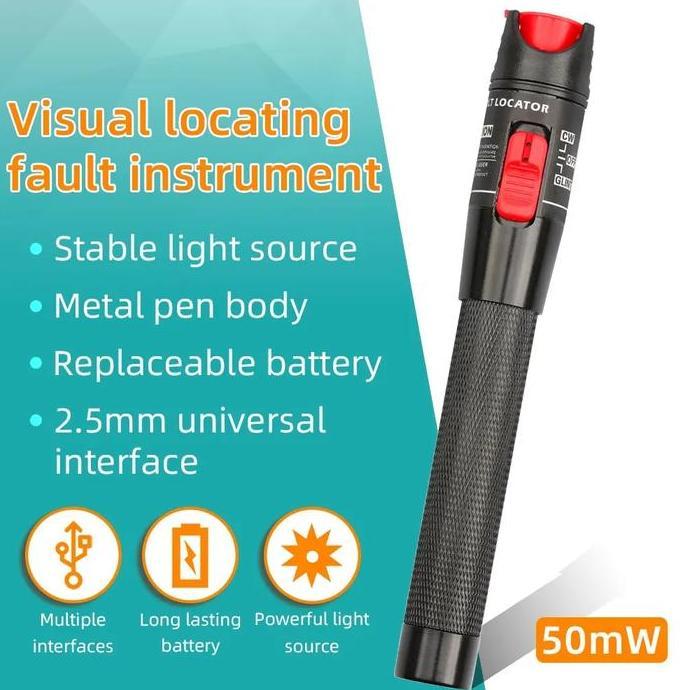 VLF 50MW Visual Fault Locator FTTH Pen Type Fiber Optic Cable
