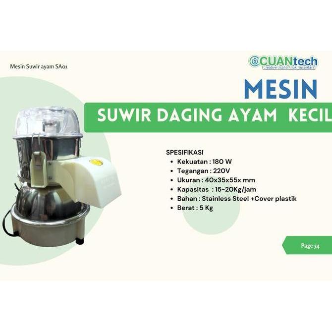 Terlaris Mesin Suwir Daging Ayam Ukuran Kecil