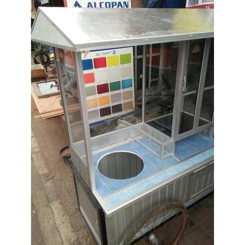 Terlaris Gerobak Bakso, Gerobak Mie, Gerobak Alumunium, Gerobak Serbaguna, Ykk