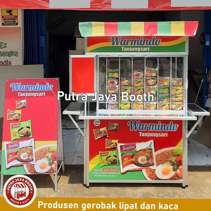 Terlaris Booth Portable | Gerobak | Meja Lipat Warmindo Ukuran P. 120 L.80 T.80