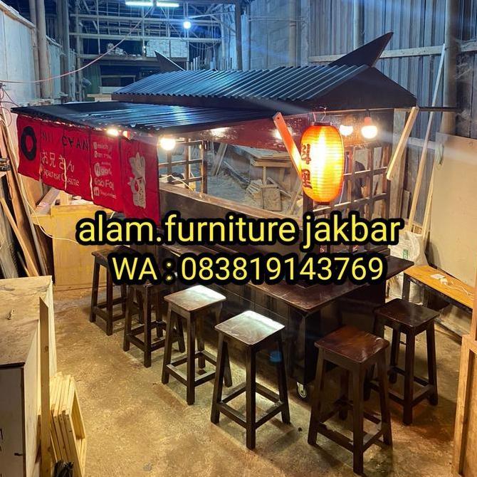 Terlaris Gerobak Japan Angkringan/ Gerobak Kayu Jepang/Gerobak Kopi