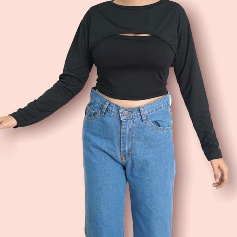 Terbaru Manset Kimberly Long Bolero Super Crop Bolero / Crop Manset Jersey Stretch