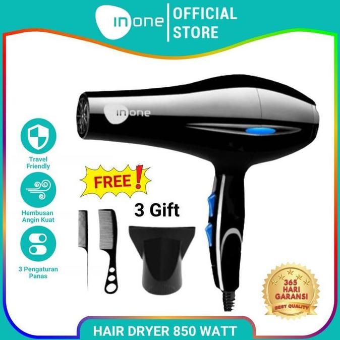 Inone Hairdryer Ionic 800W Pengering Rambut Air Blower Cepat Kering Mesin Catokan