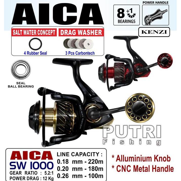 Promo REEL KENZI AICA SW 1000 2000 3000 SPINNING Diskon