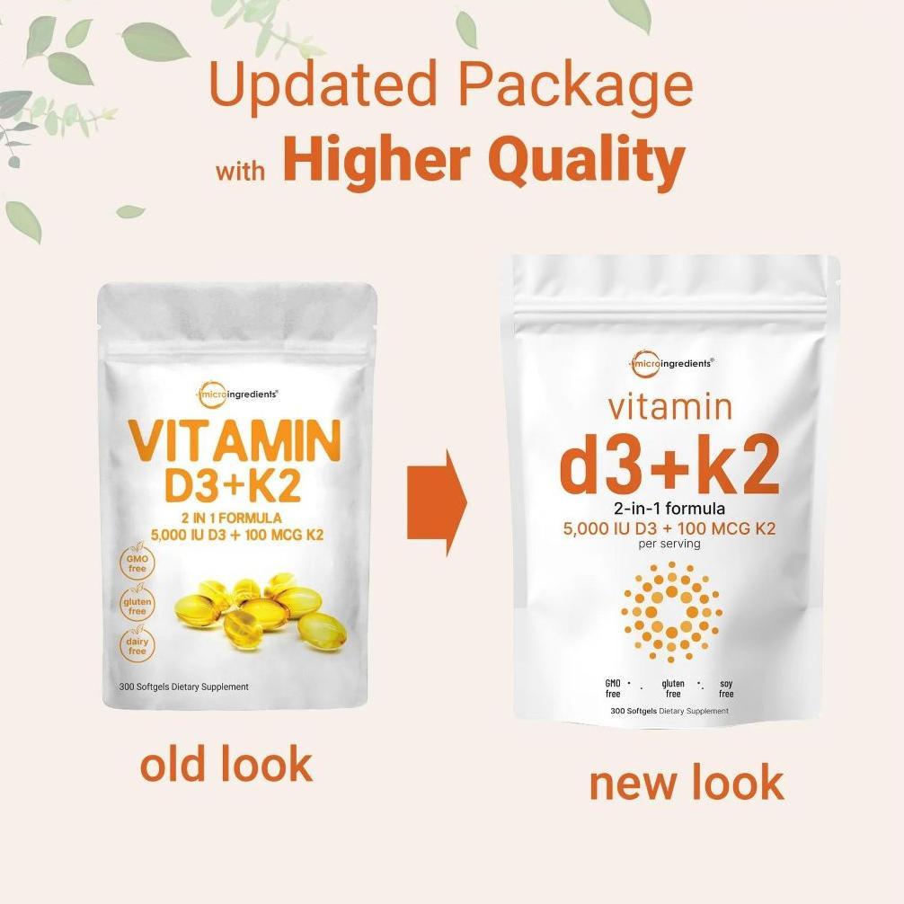 Microingredient vitamin D3 K2 5000iu isi 300 softgel