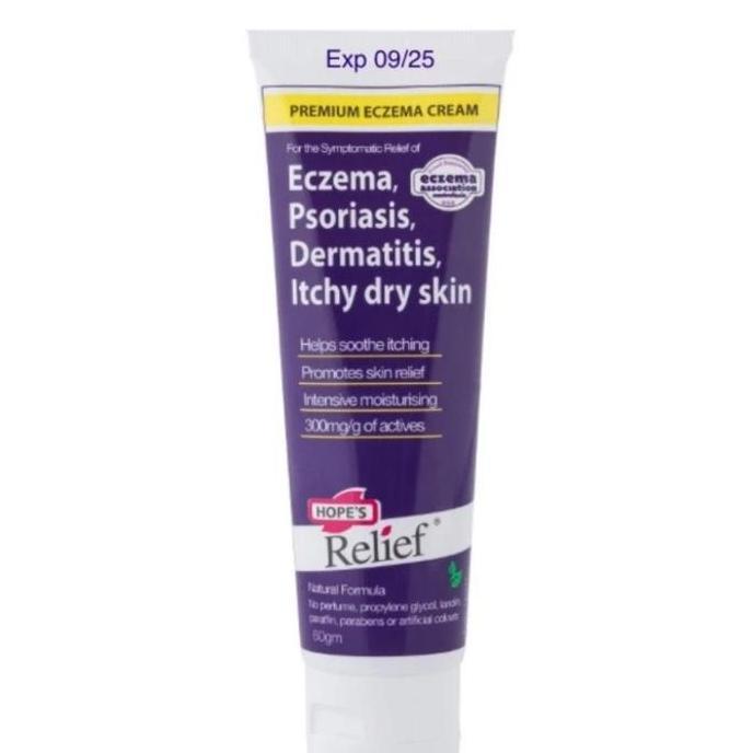 NEW Hopes Relief Cream for Eczema Psoriasis Dermatitis itchy Dry Skin 60g
