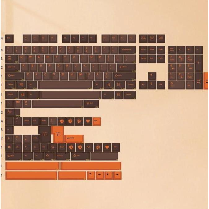 TERLARIS - Keycaps ePBT ABS Dolch Orange Cherry Profile Original ENJOY PBT