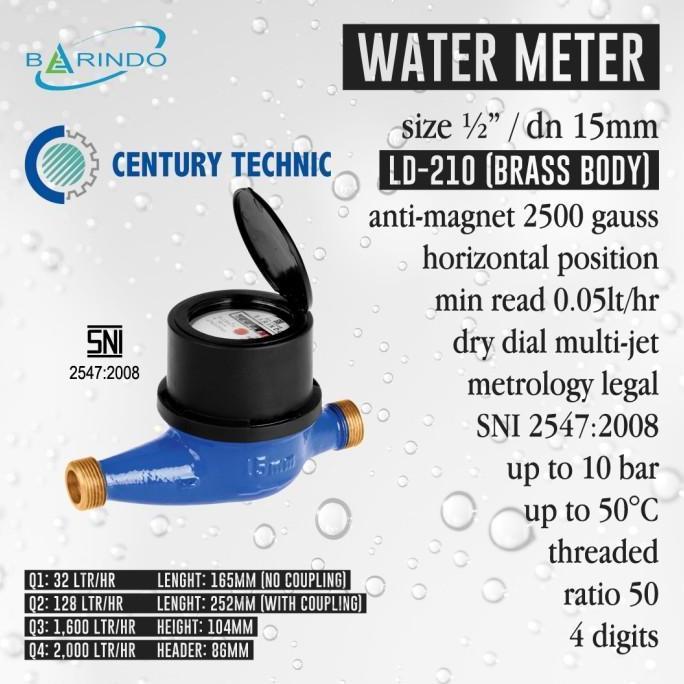 Water Meter / Meter Air Barindo LD210 1/2"