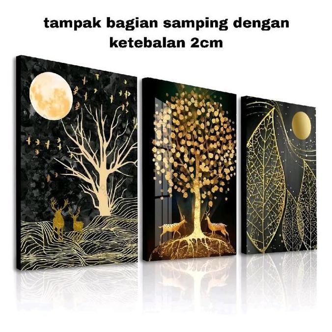 Hiasan dinding gambar pemandangan ukuran besar 47X31, Lukisan pemandangan ukuran A3, Dekorasi rumah 