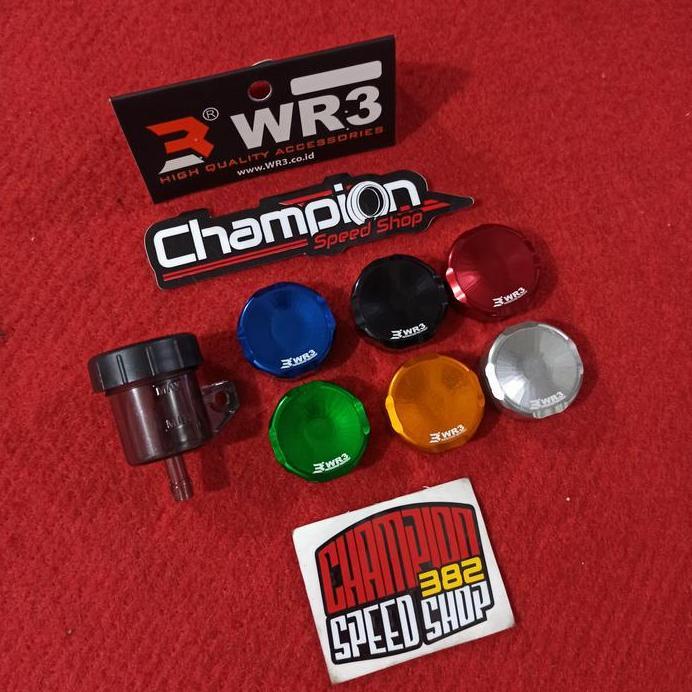 Tabung Minyak Rem Kecil Lurus WR3 + Tutup Tabung Minyak Rem CNC WR3