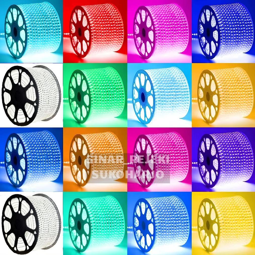 PROMO TERBARU METERAN Lampu LED Strip 5050 SMD Lampu Merah Putih Per Meter LED Strip 5050 SMD