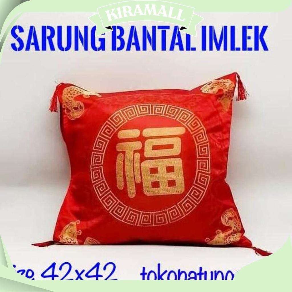 Bantal Sofa Imlek Hoki 01 Kain Motif Fuk Promo