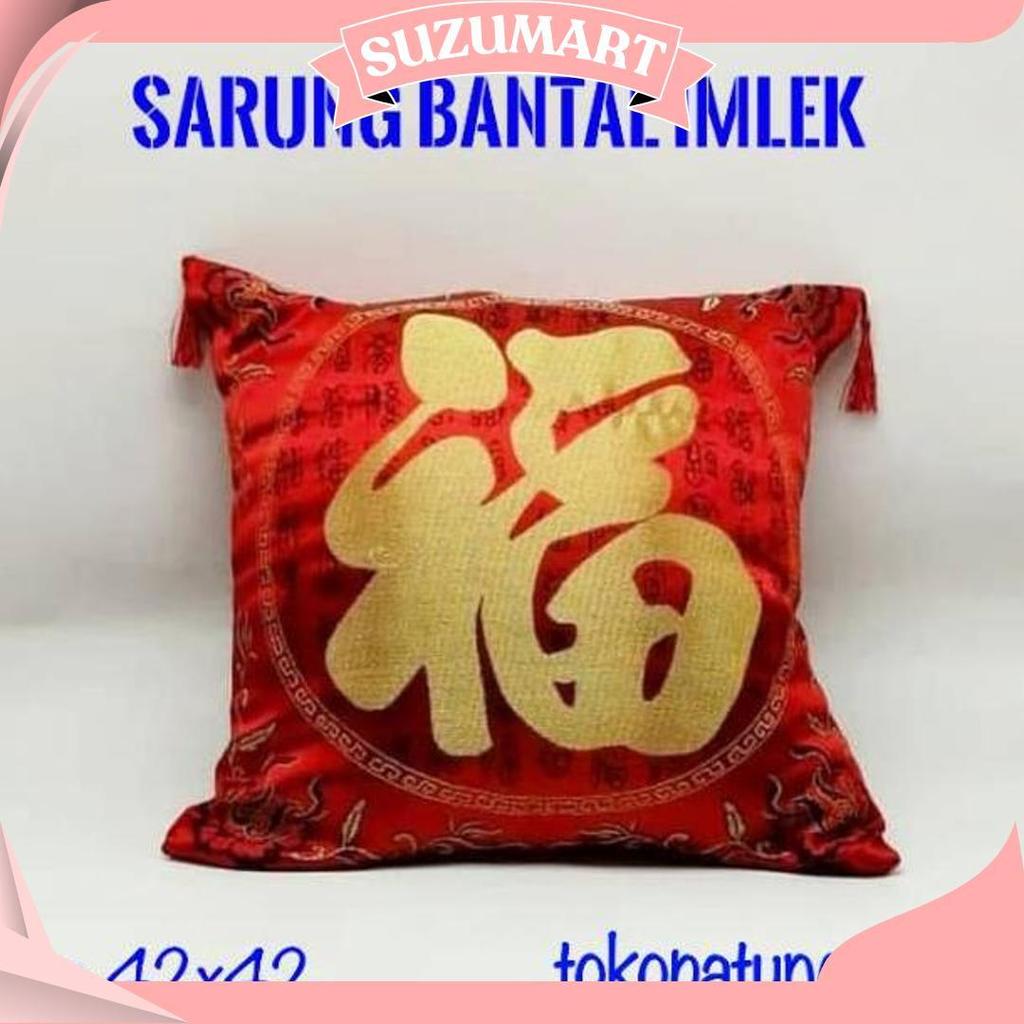 Bantal Sofa Imlek Hoki 01 Kain Motif Fuk Ori
